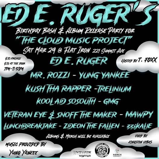 ED E RUGER’S BIRTHDAY BASH & ALBUM RELEASE PARTY