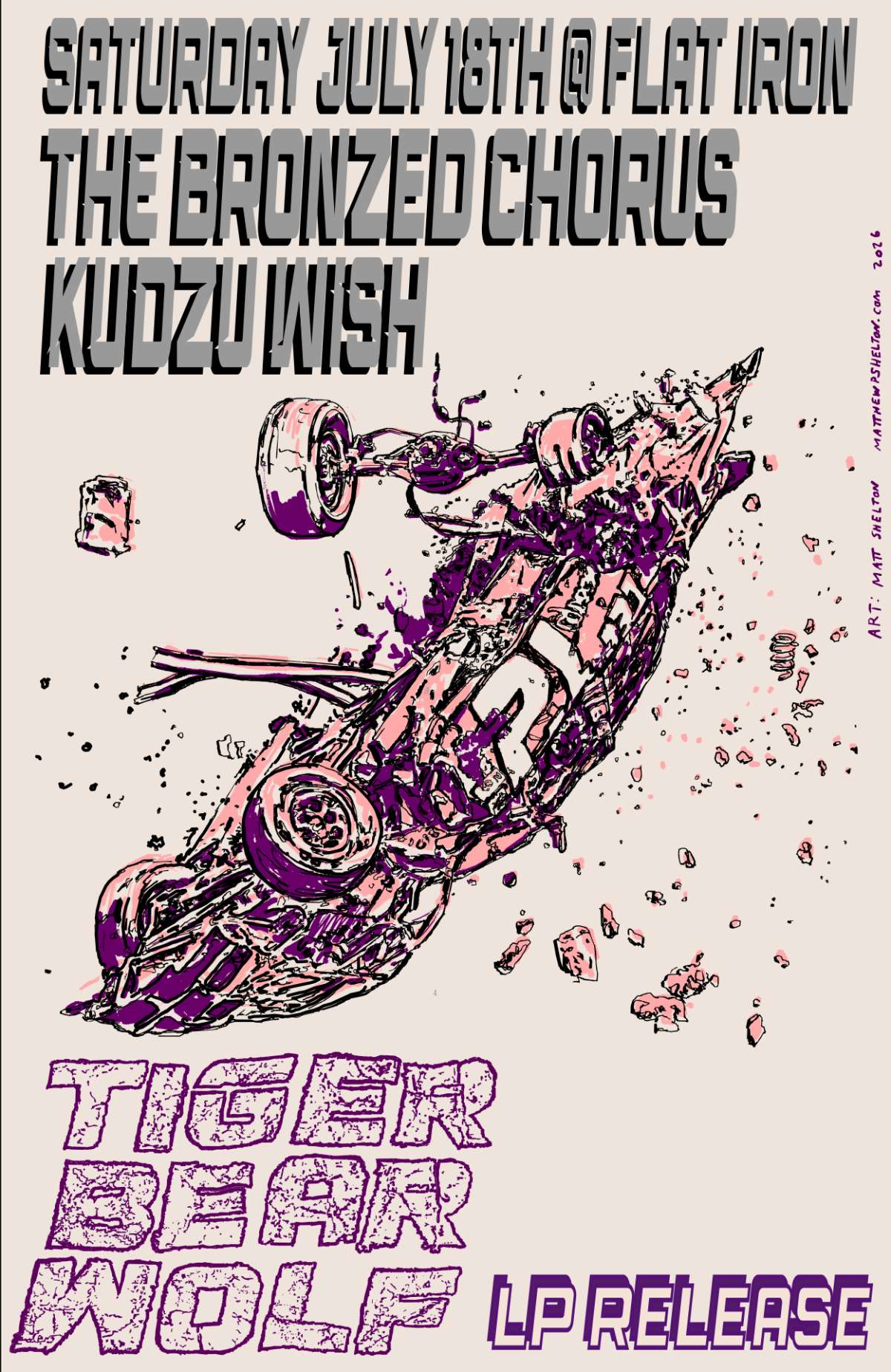 Tiger Bear Wolf (album release) w/ The Bronzed Chorus, and Kudzu Wish