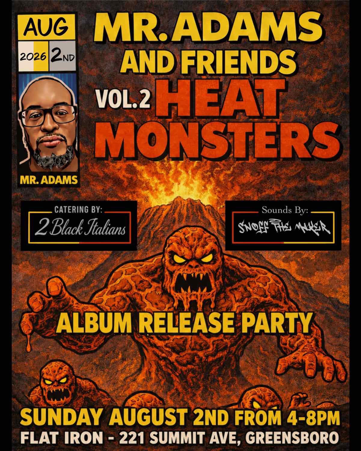 Mr. Adams and Friends Vol 2: Heat Monsters Album Release Party