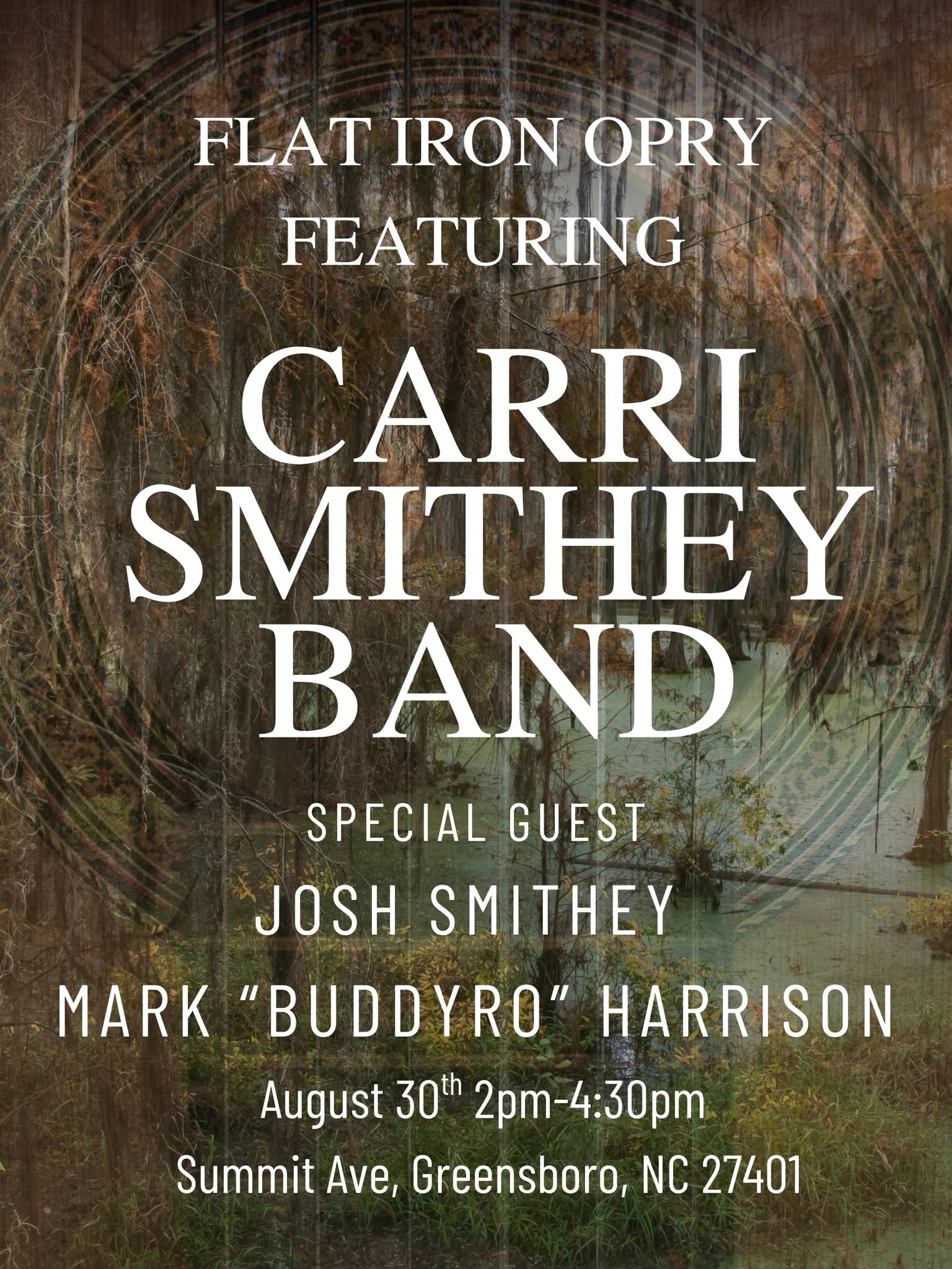 Flat Iron Opry ft. Carri Smithey Band w/ Josh Smithey + Mark “Buddyro” Harrison